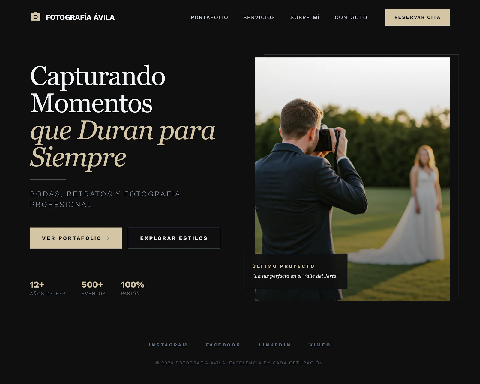 Portafolio de fotografía — proyecto OrcaNet